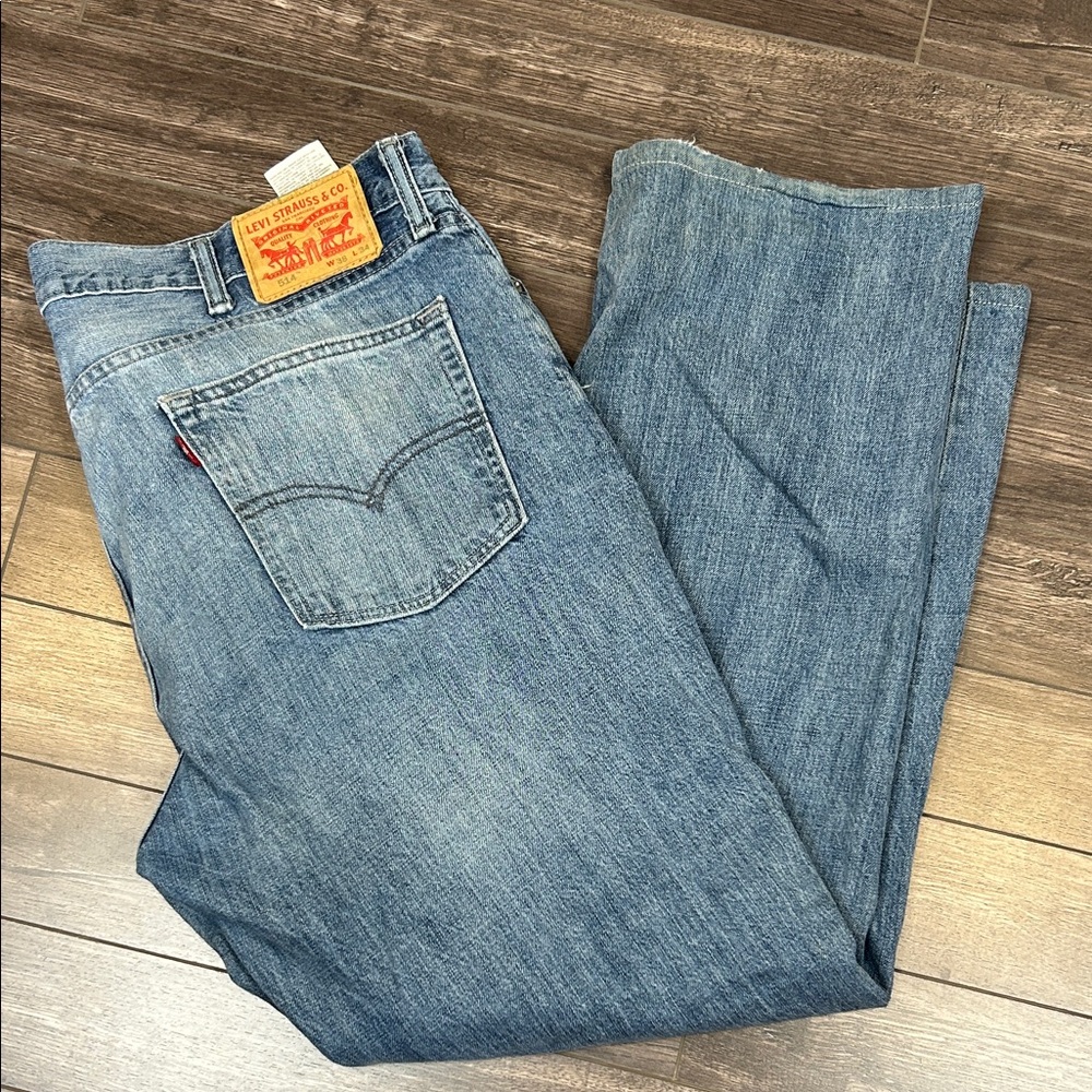 Levi’s 514‎ Men’s Jeans size 38 Blue Denim Pants Cotton Blend 100% Cotton